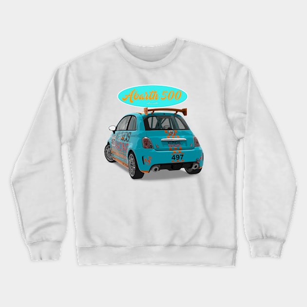 ABARTH 500 497 Back Crewneck Sweatshirt by PjesusArt